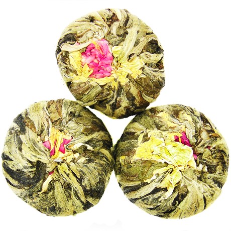 Зеленый чай Персик бессмертия с жасмином связанный, 100 г - фото 10733