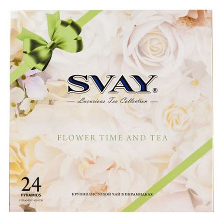 Набор чая Svay Flower time and tea, 4 вида, 24 пирамидки - фото 12683