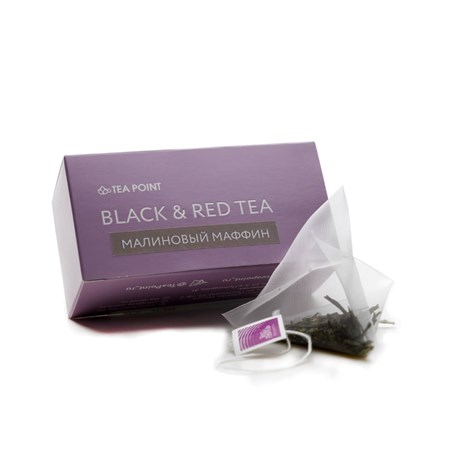 Черный чай Малиновый Маффин ТиБокс Мини, 5 пирамидок - фото 14358
