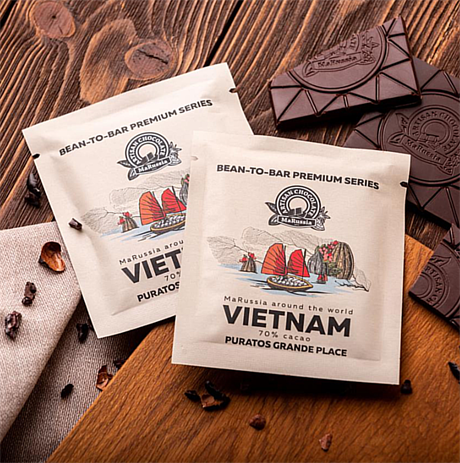 Горький шоколад «MaRussia премиальный», 70% какао Вьетнам, 25 г - фото 14393
