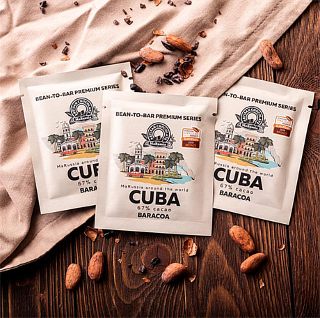 Горький шоколад «MaRussia премиальный», 67% какао Куба, 25 г - фото 14399