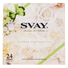 Набор чая Svay Flower time and tea, 4 вида, 24 пирамидки
