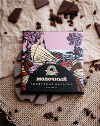 Молочный шоколад «MaRussia крафтовый», 45% какао, 50 г